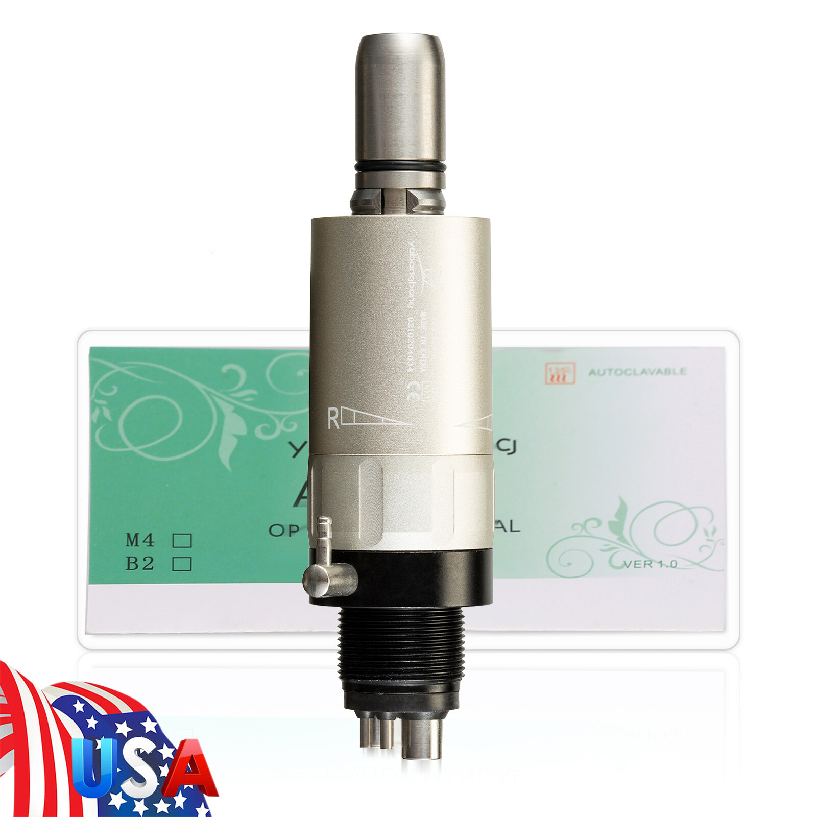 SANDENT Dental Hygiene Prophy Air Motor/Slow Low Speed Handpiece Kit 2/4Hole