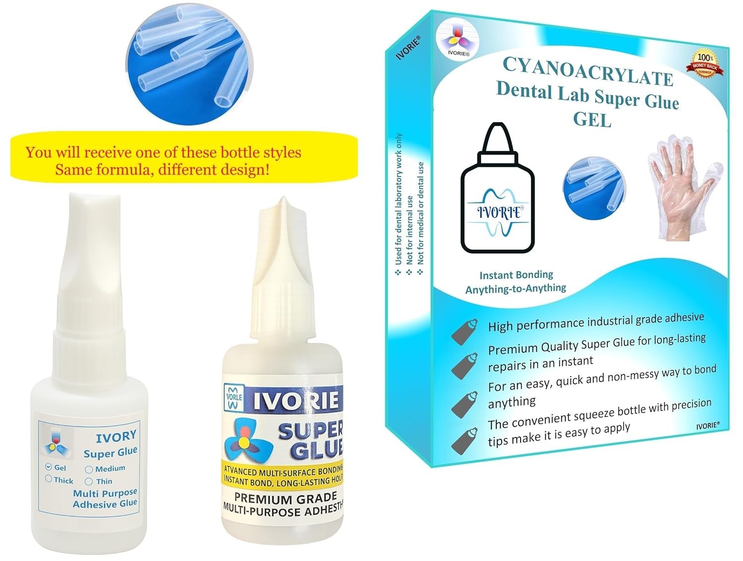 Dental Lab Super Glue Adhesive Gel 1oz – Strong, Instant Bonding