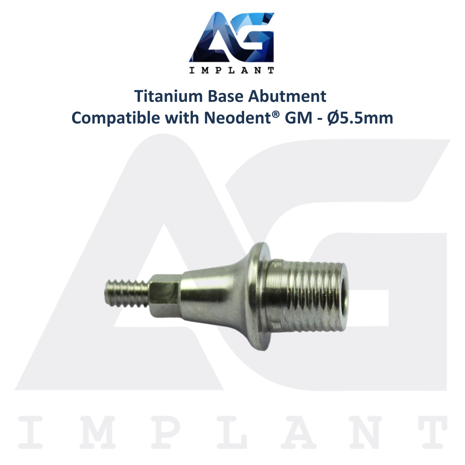 5 Titanium Base Prosthetic Neodent® GM Fixture Compatible Ø5.5mm CAD/CAM