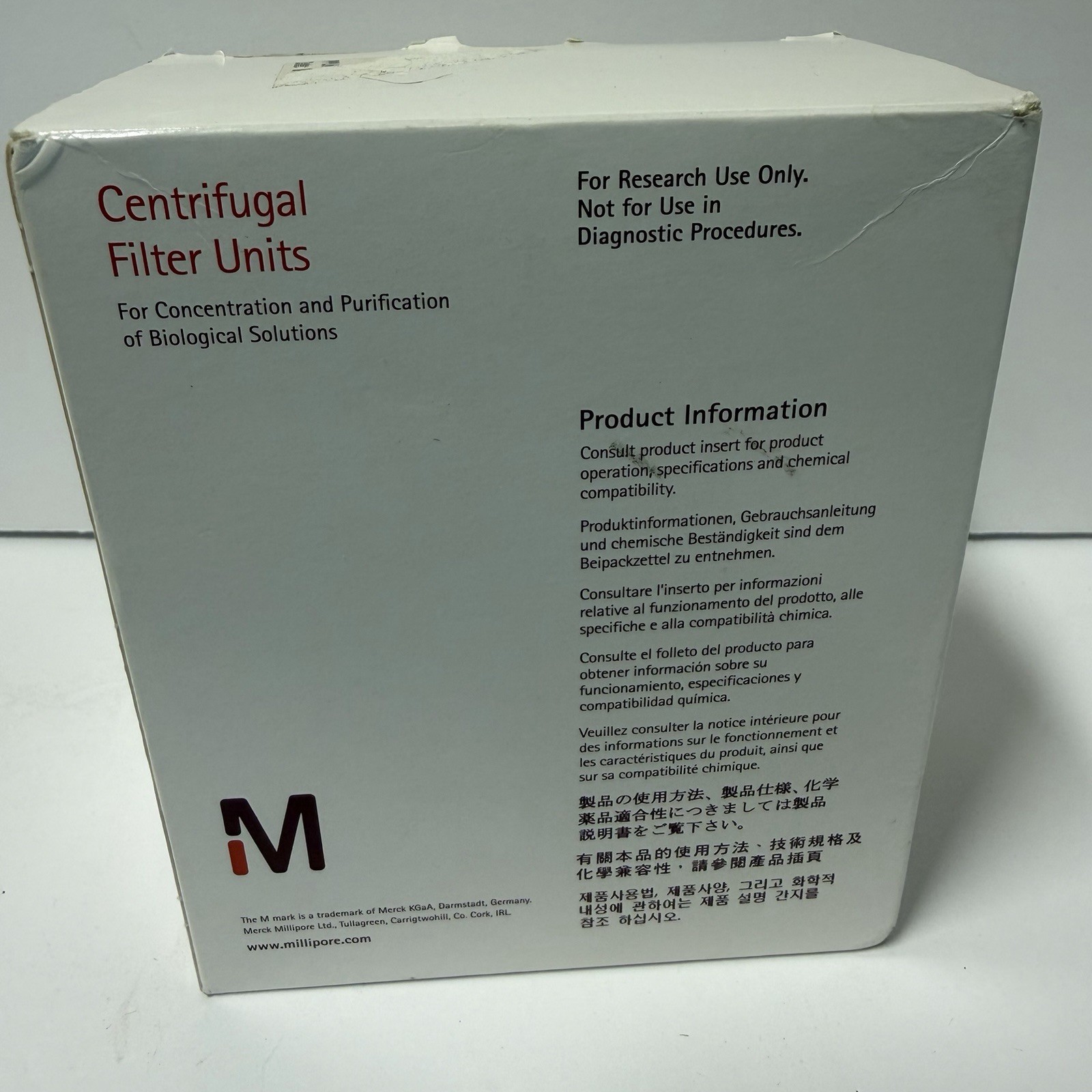Merck Millipore Amicon Ultra-4 UFC803008 Ultracel 30K Centrifugal Filters 8 Pack