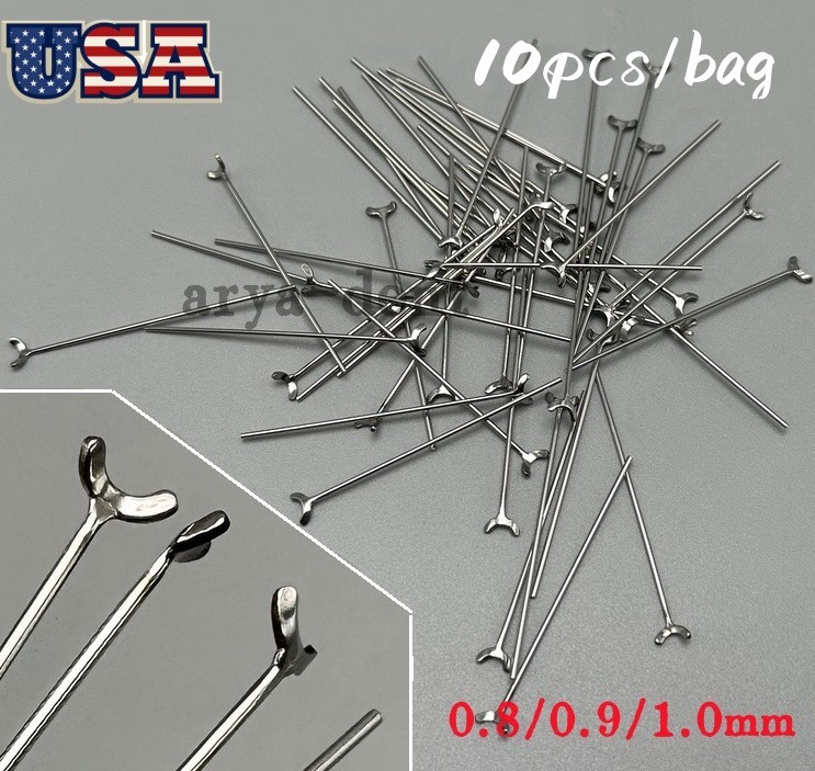 10pcs Dental Ortho Y-Type Retainer Clasp Oblique Clasps Bars Teeth Position Hold