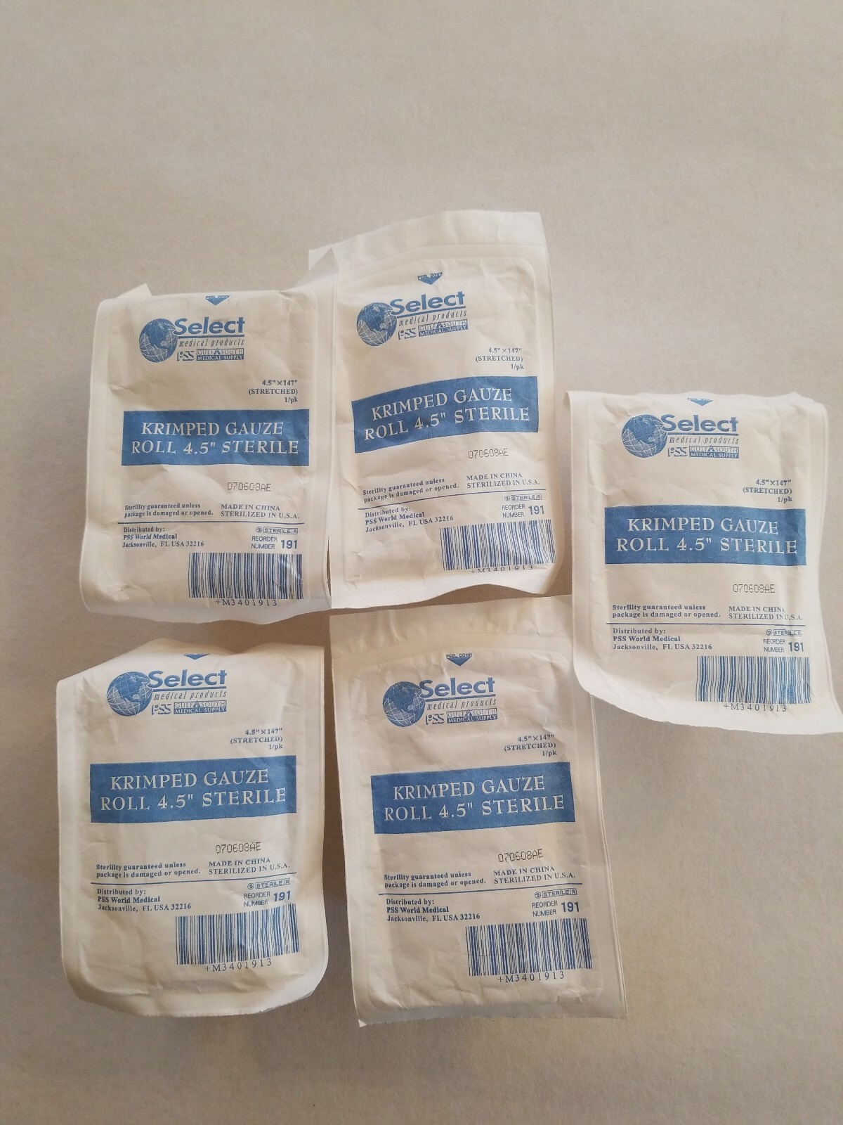 Select Krimped Gauze Roll 4.5” x 147″ (Lot of 5)