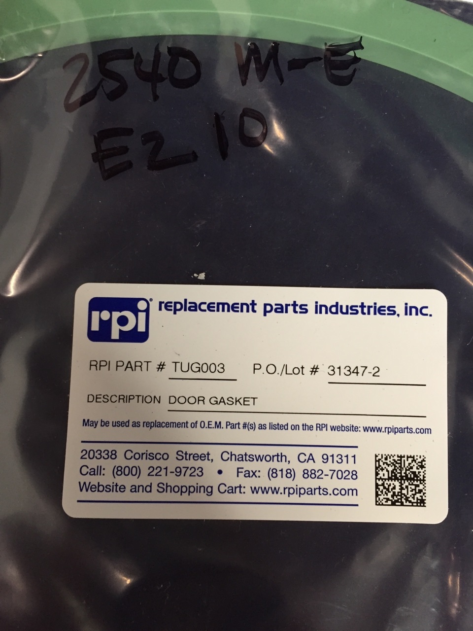 Tuttnauer EZ10 & 2540 M DOOR GASKET Autoclave 10″ RPI USA