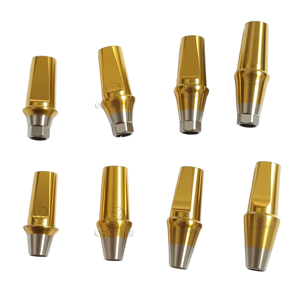 10Pcs Dental Ti Straight abutment fits Osstem Hiossen Mini Regular Hex Non-Hex