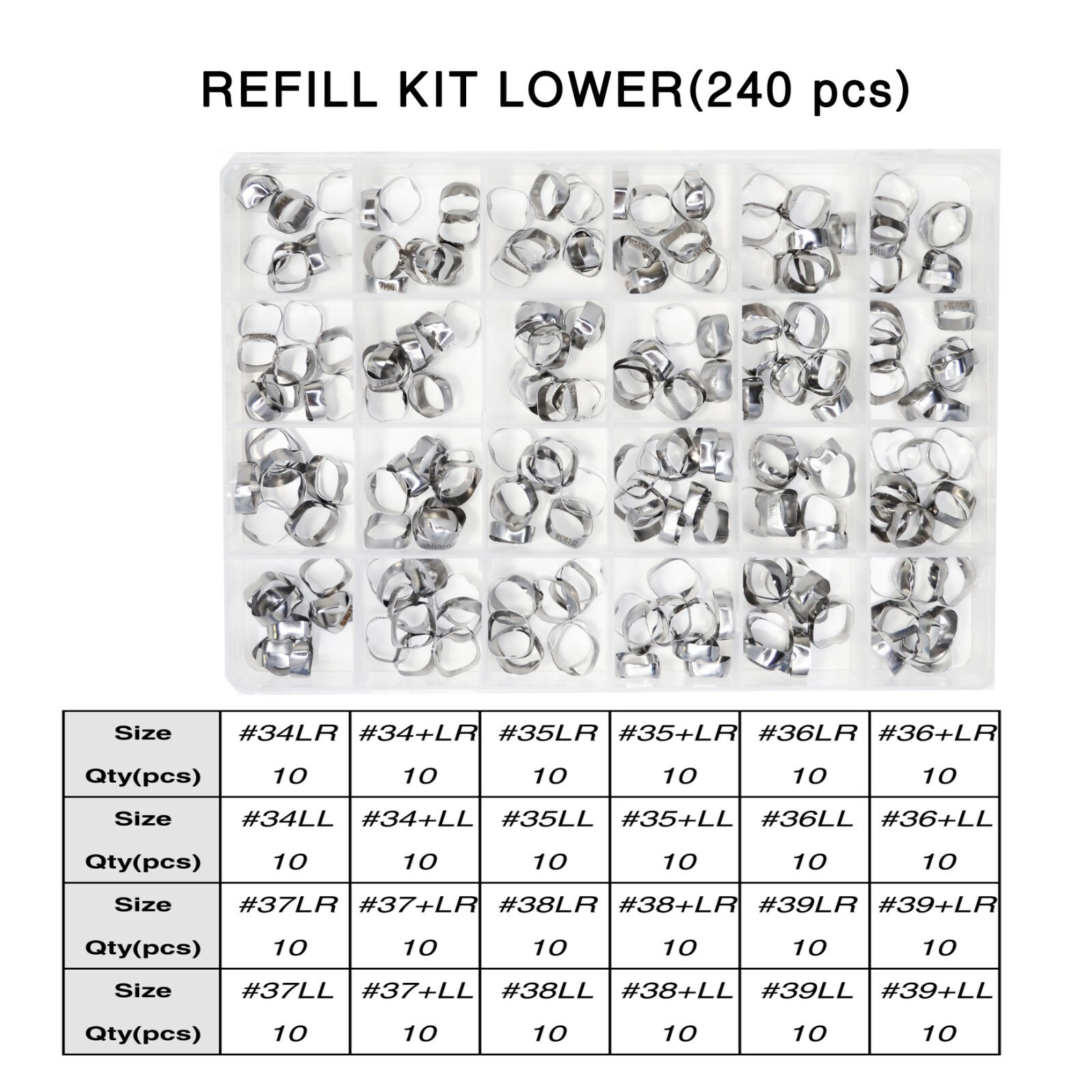 J&J Ortho™ Orthodontic #7 Second Molar Band Optional Kit