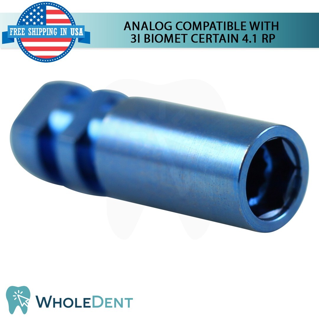 5X Fixture Analog Ø4.1mm Compatible With 3i Biomet Certain® Dental Replica Lab