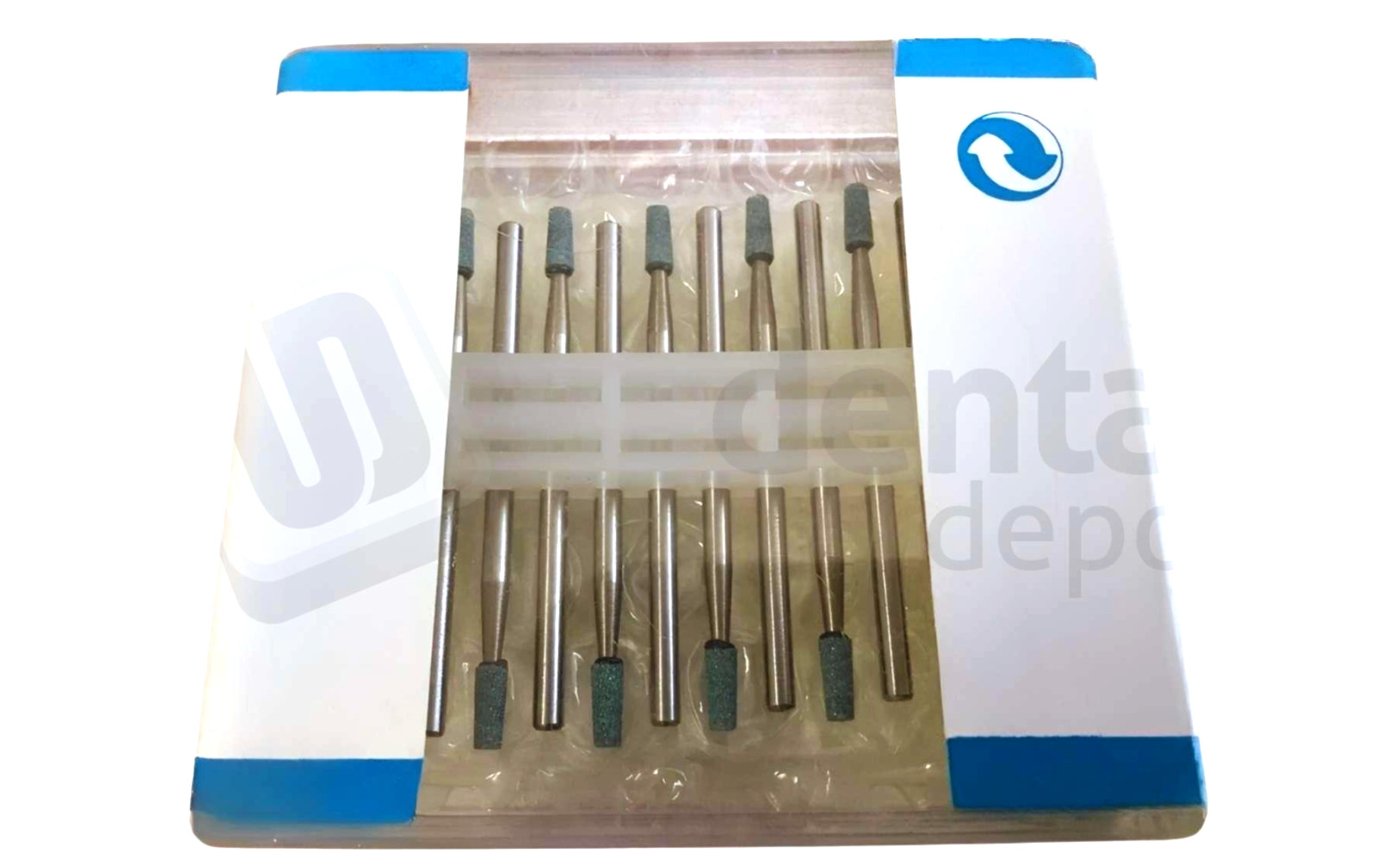 Dura-Green TC2 HP Shank 12/box Green Mounted Stones by SHOFU #0040