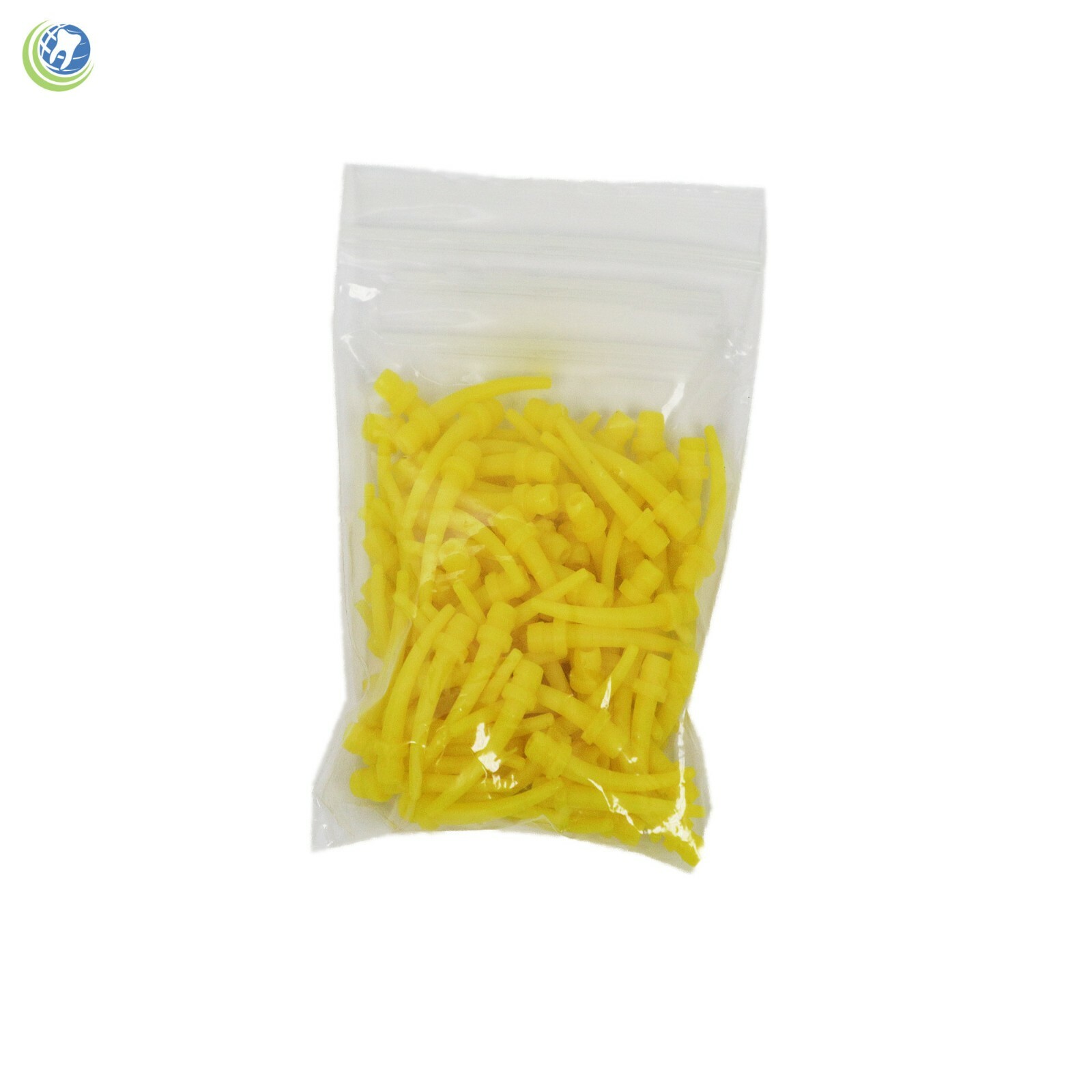 Dental Intra Oral Impression Dispensing Tips for Build-Up Material 100/bx Yellow