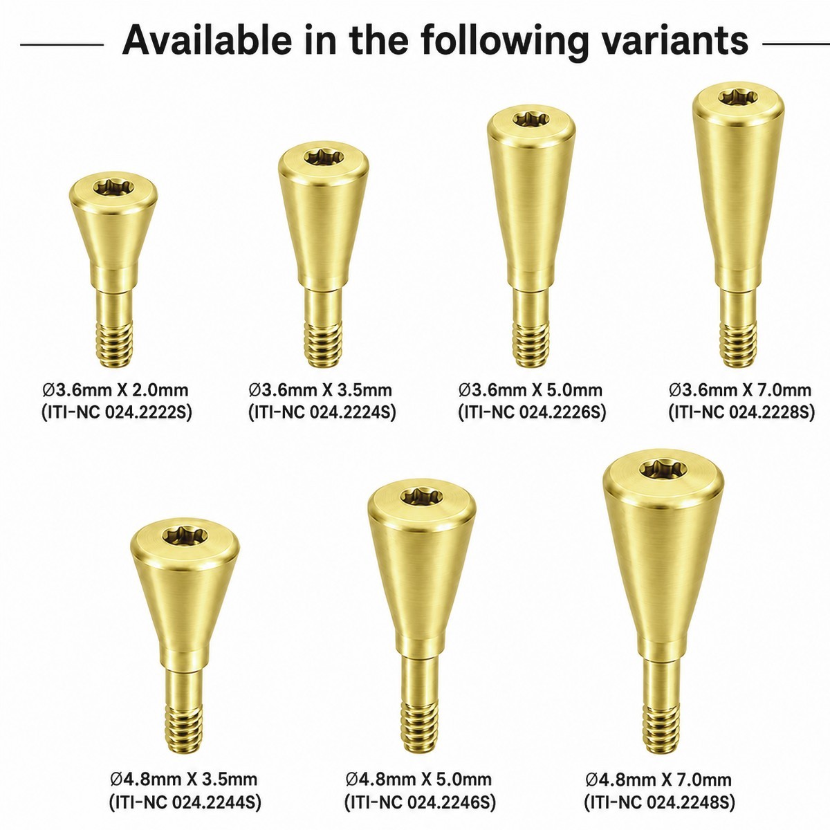 Multiple Implant Healing Abutment & Closure Cover Screw Hiossen Nobel Straumann