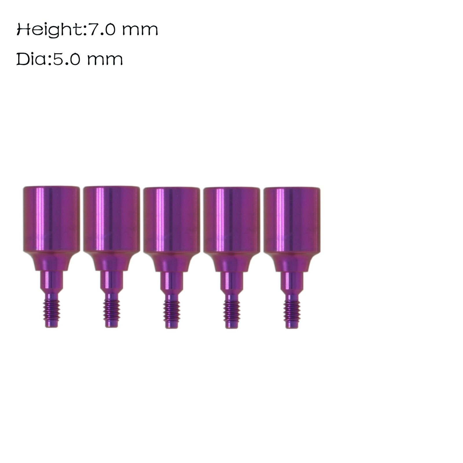 5Pcs US Dental Healing Abutment Cap NP/RP Internal conical Fits Nobel Biocare