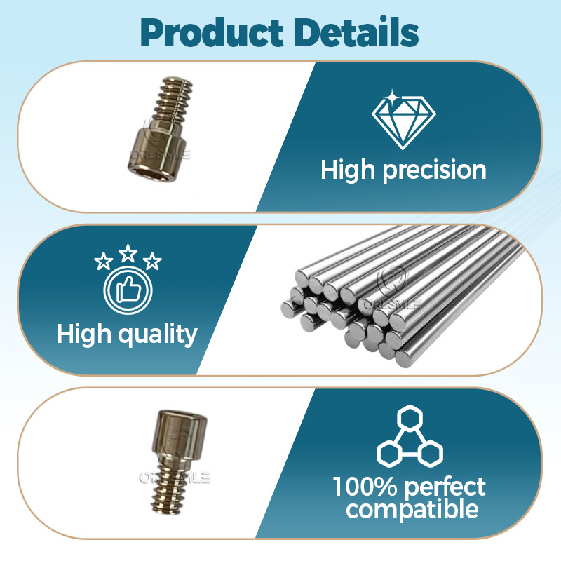10 pcs Titanium abutment screw MU Ti Screw compatible with Nobel Biocare M1.4