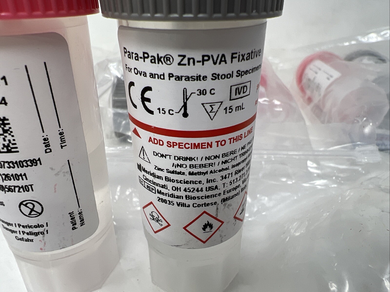 Meridian Diagnostics PARA-PAK ZN-PVA/FORMALIN, PK10 301012, Case of 10