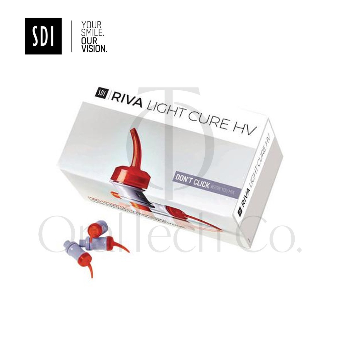 SDI Riva Light Cure Glass Ionomer Restorative HV A2 50 Capsules Pack