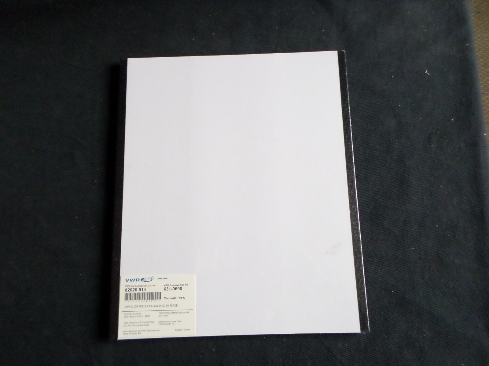VWR Slide Folder Cardboard 30-Place Micro Slide Tray, 82020-914
