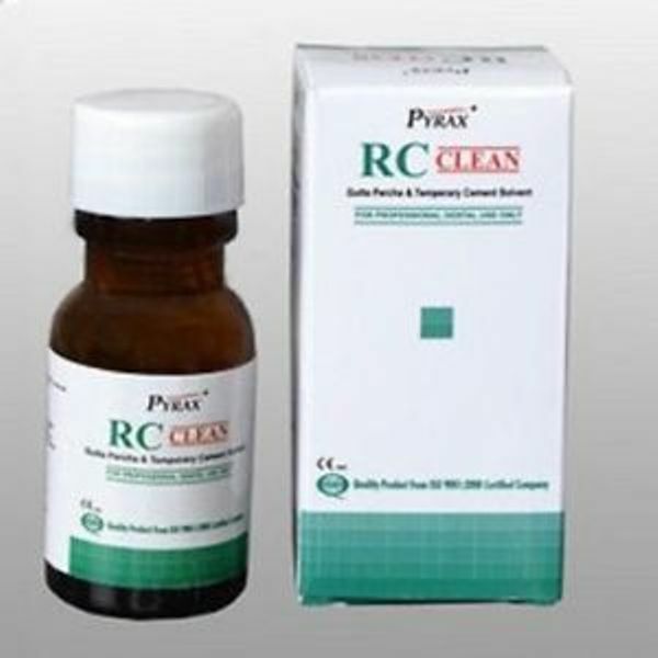 PACK OF 2 PYRAX RC CLEAN – GUTTA PERCHA & TEMPORARY CEMENT SOLVENT 15ML
