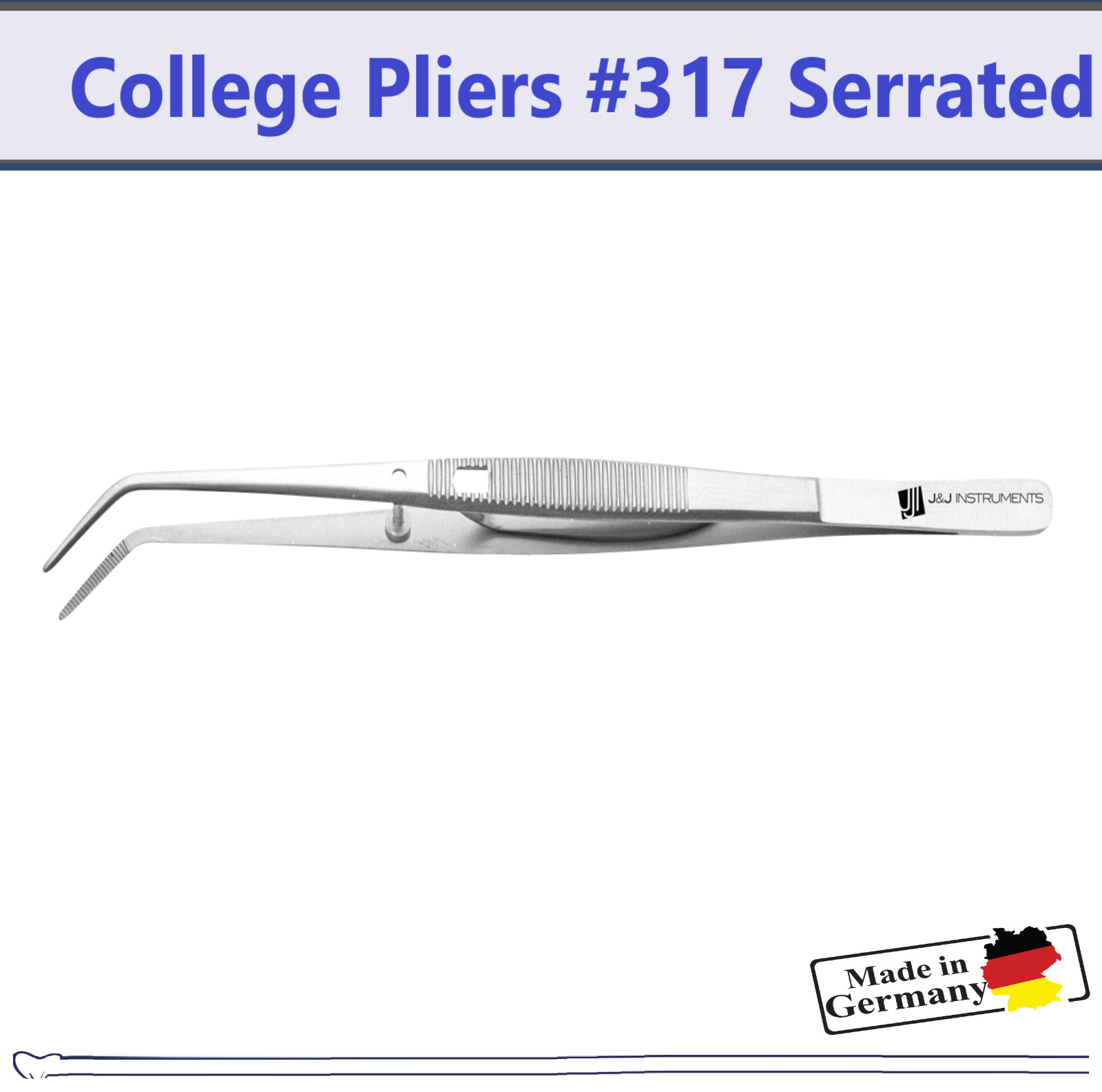 Dental College Cotton Pliers #317 Serrated, Made in Germany – J&J Instruments