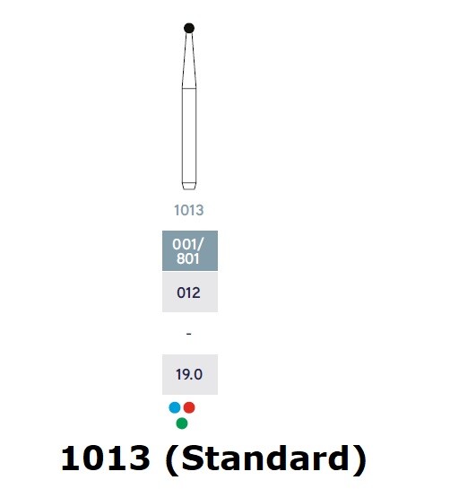 MICRODONT Round Shape 1013 (Standard) diamond burs 10/pk Made in Brazil