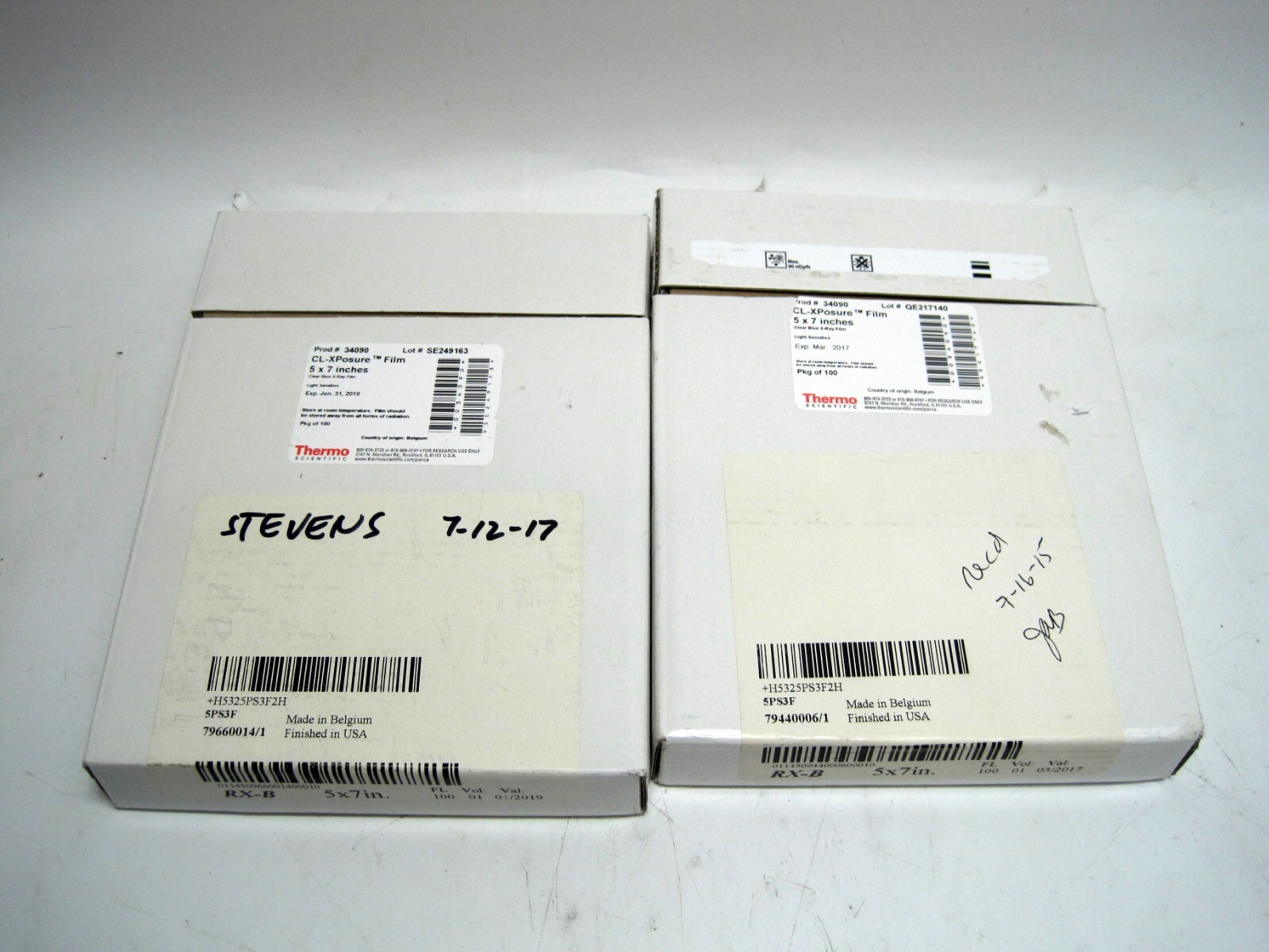 2 – Boxes THERMO SCIENTIFIC 34090 CL-XPOSURE FILM 5X7″ 100/BX