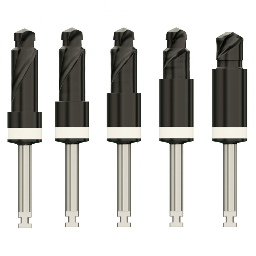 DSI Dental Implant Surgical DLC Coated Step Stopper Drill Bit Drills Kit 28pcs