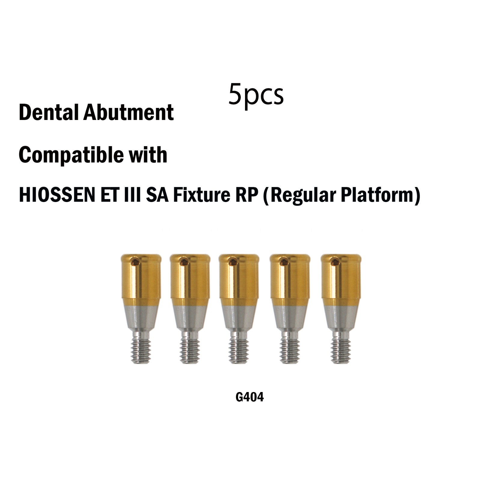 5PCS Dental Regular Fit Connection Attachment Abutments for Hiossen 3/4/5mm