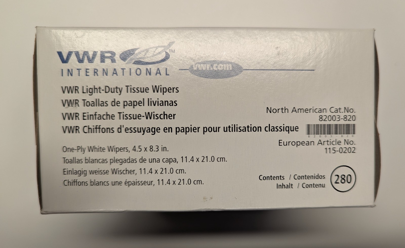 VWR Light-Duty Tissue Wipers One-Ply White 82003-820 (3 Boxes)