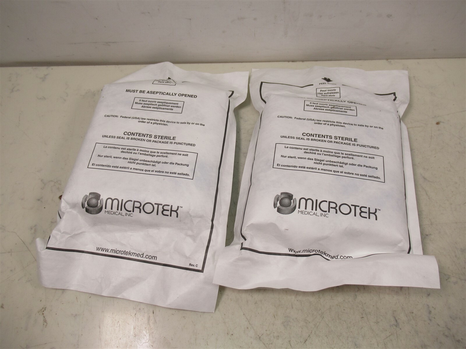 Lot of 2 Microtek Laminated Eye or Ear Drape Large 32″ x 48″ 890082