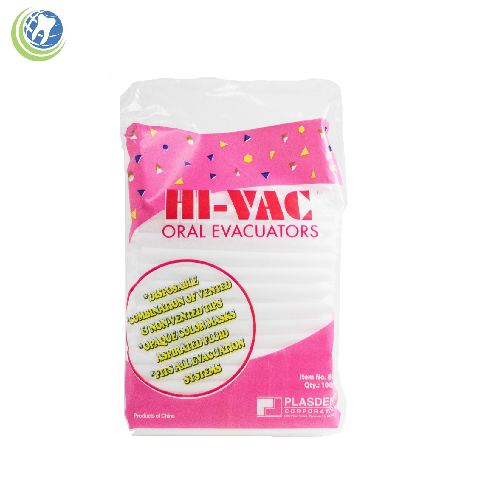 Dental Disposable HVE Oral Evacuators Tips Vented White 100/Bag