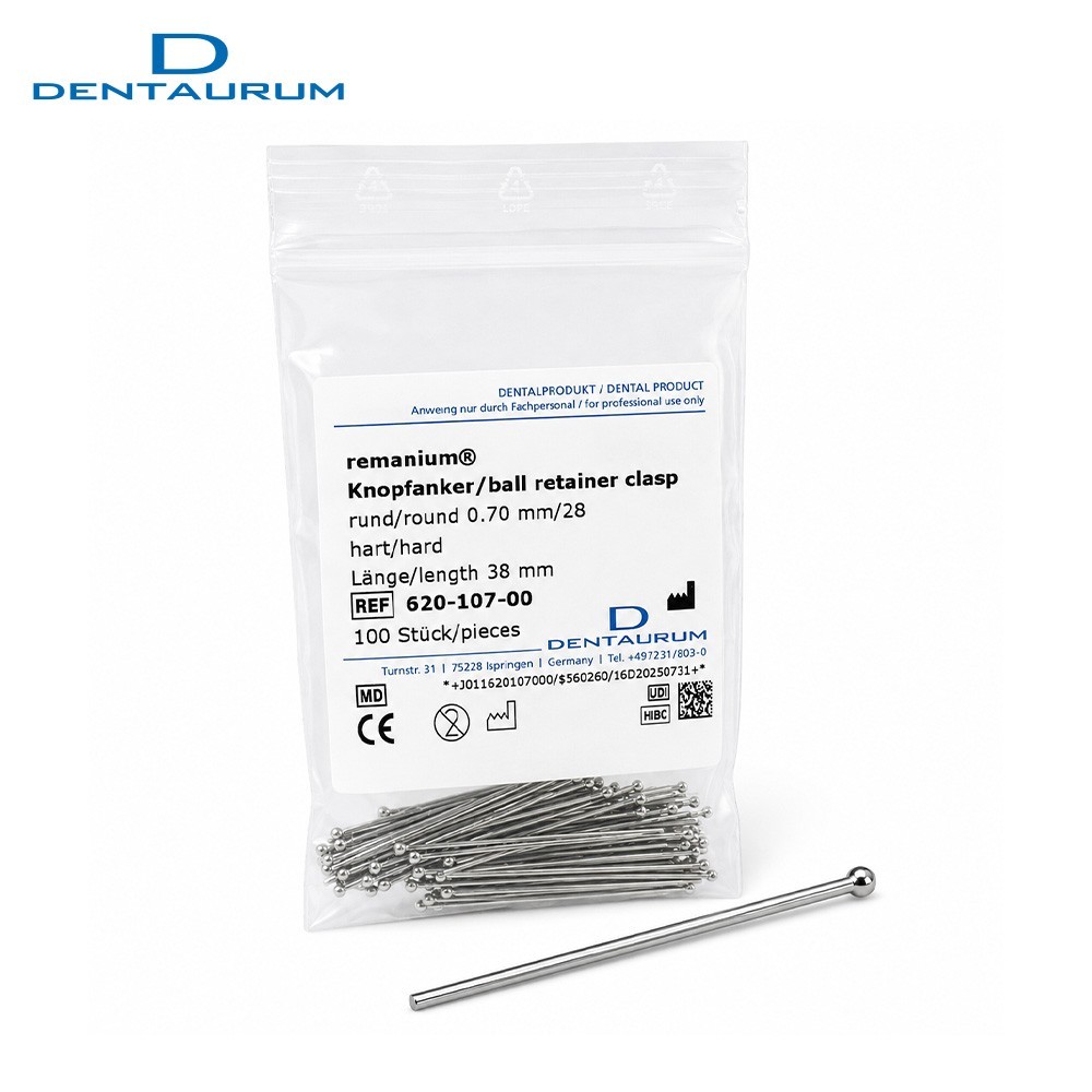 Dental Dentaurum Remanium Ball Retainer Clasp 38mm Length