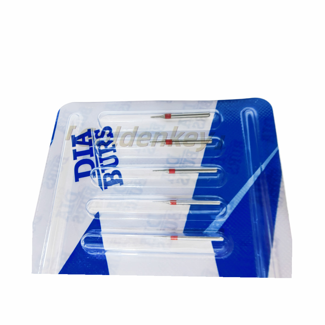 TF Type Fine Dental Diamond Burs High Speed Handpiece Friction Grip 5Pcs/Card