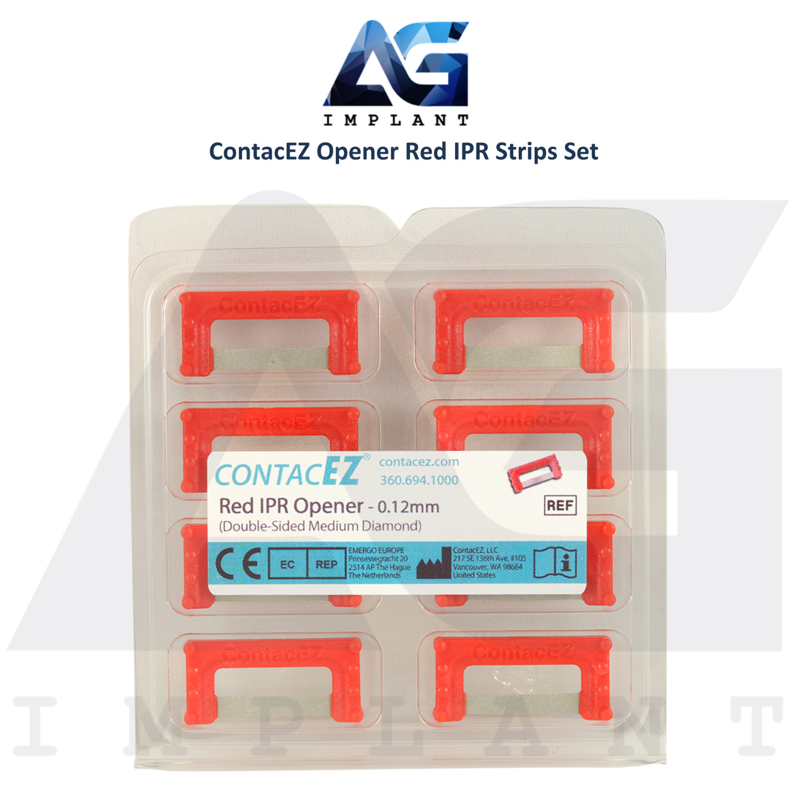 Double Sided Opener Red Flexible Diamond Coated Dental IPR Plus Strips Set