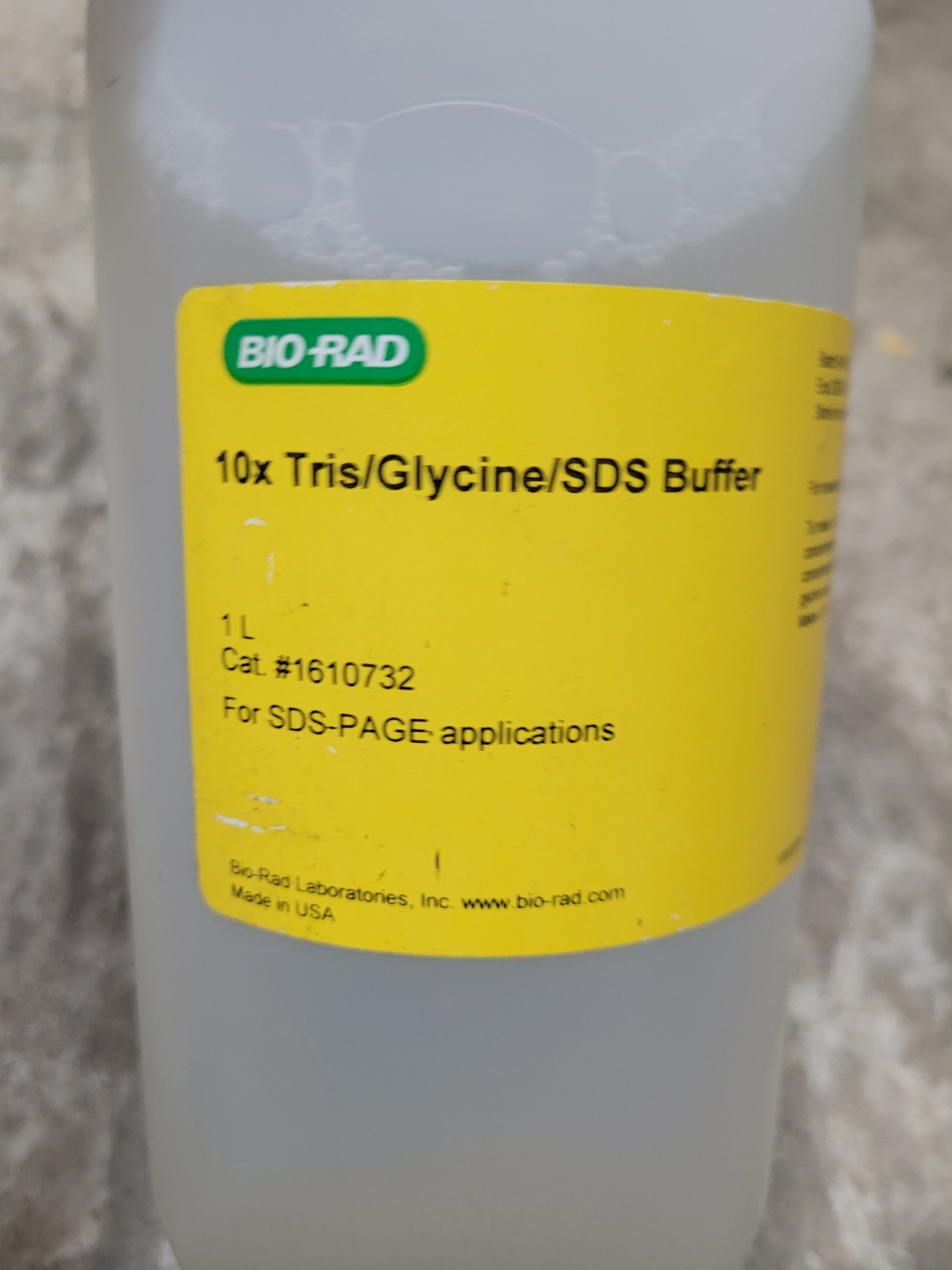 Bio Rad 10x Tris/Glycine/SDS TBS Buffer- 1L Bottle- LOT OF 3 Different Bottles