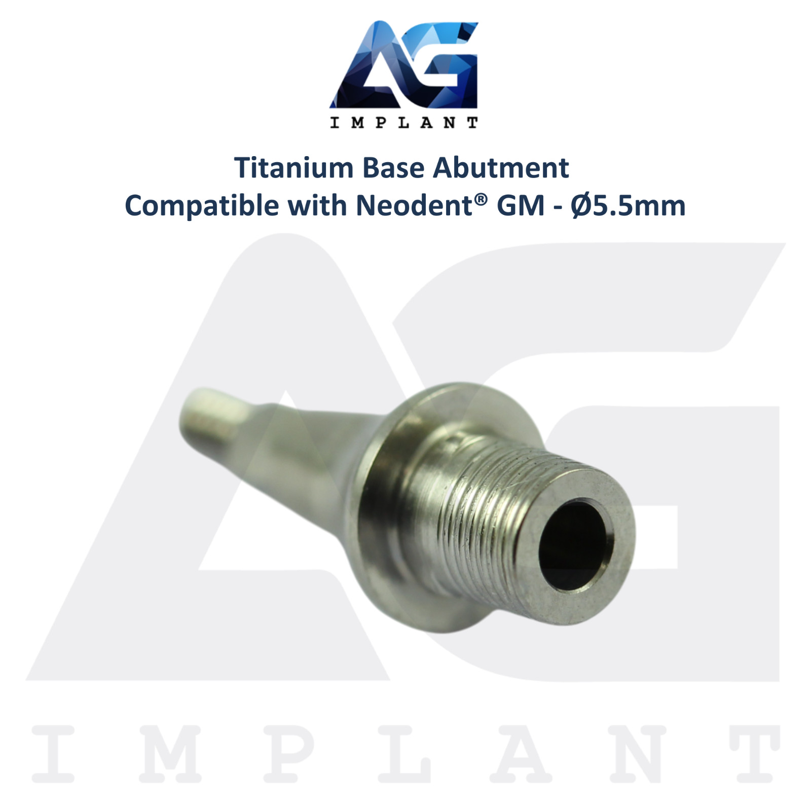 5 Titanium Base Prosthetic Neodent® GM Fixture Compatible Ø5.5mm CAD/CAM