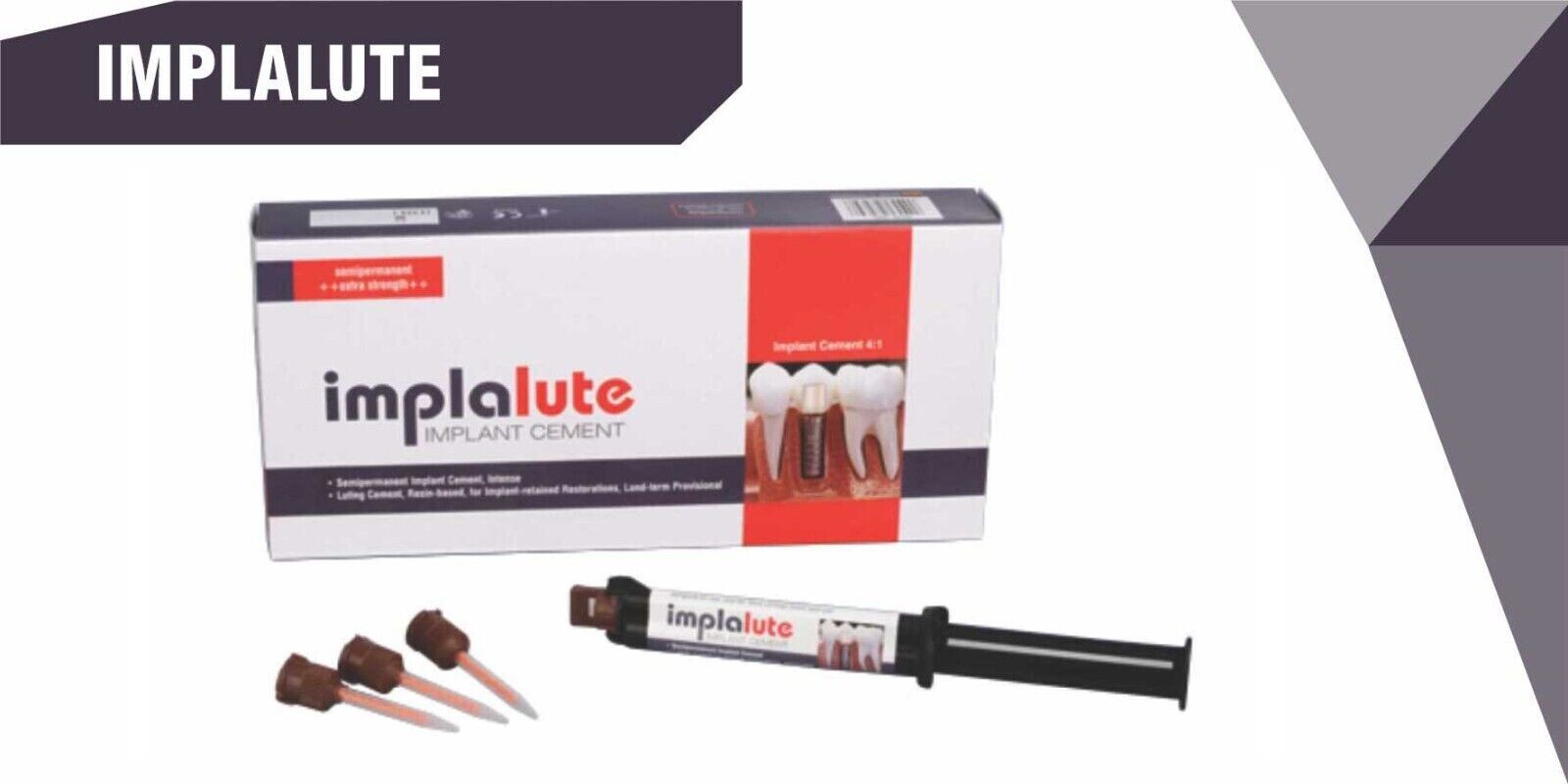 Medicept Implalute Semi Permanent Dental Implant Cement Automix Syr 5ml