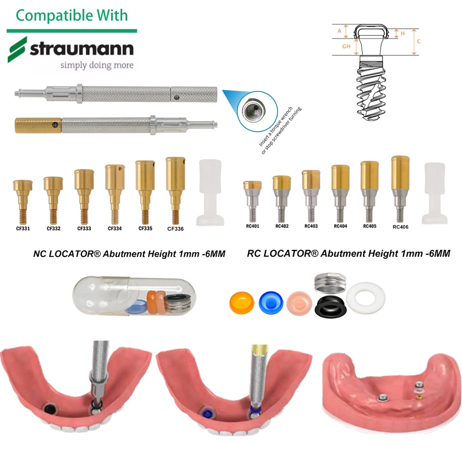 US ZEST Classic Locator Abutment Straumann ITI CrossFit Bone Level BL/BLT NC/RC