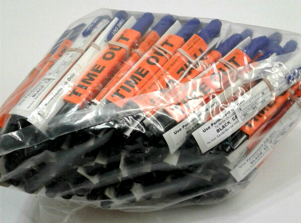 Sandel 1031-LRNS Time Out 2-In-1 Marker W/Time Out Sleeve Labels & Ruler 100 Pcs