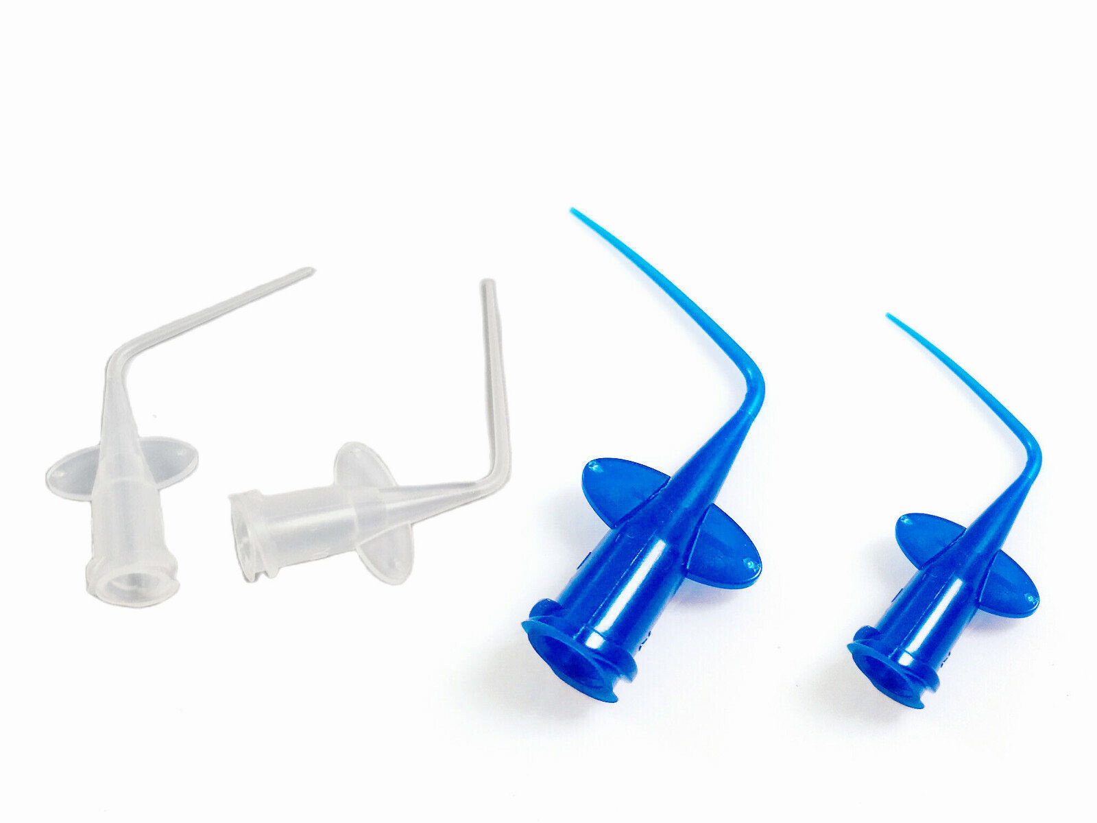 Dental Endo Root Canal Syringe Tips Irrigation Refill Long Tip Clear Blue Thin