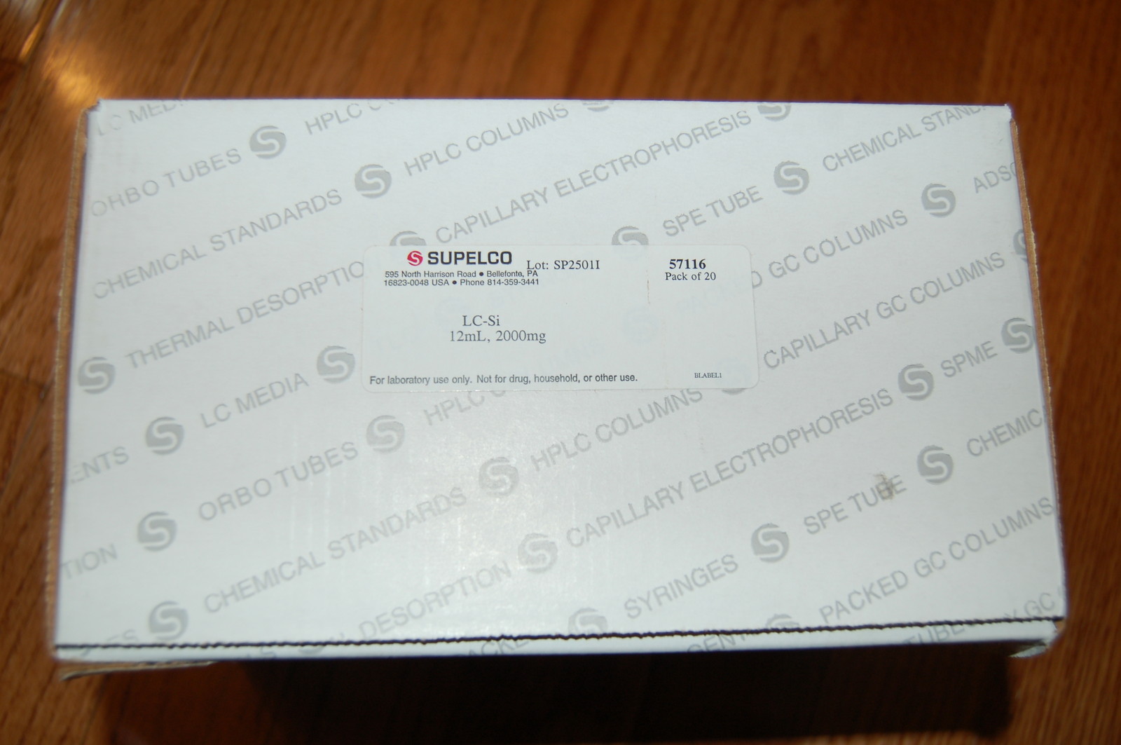Supelco column SPE superclean LC-Si 12 ml 2000 mg cartridge 57116
