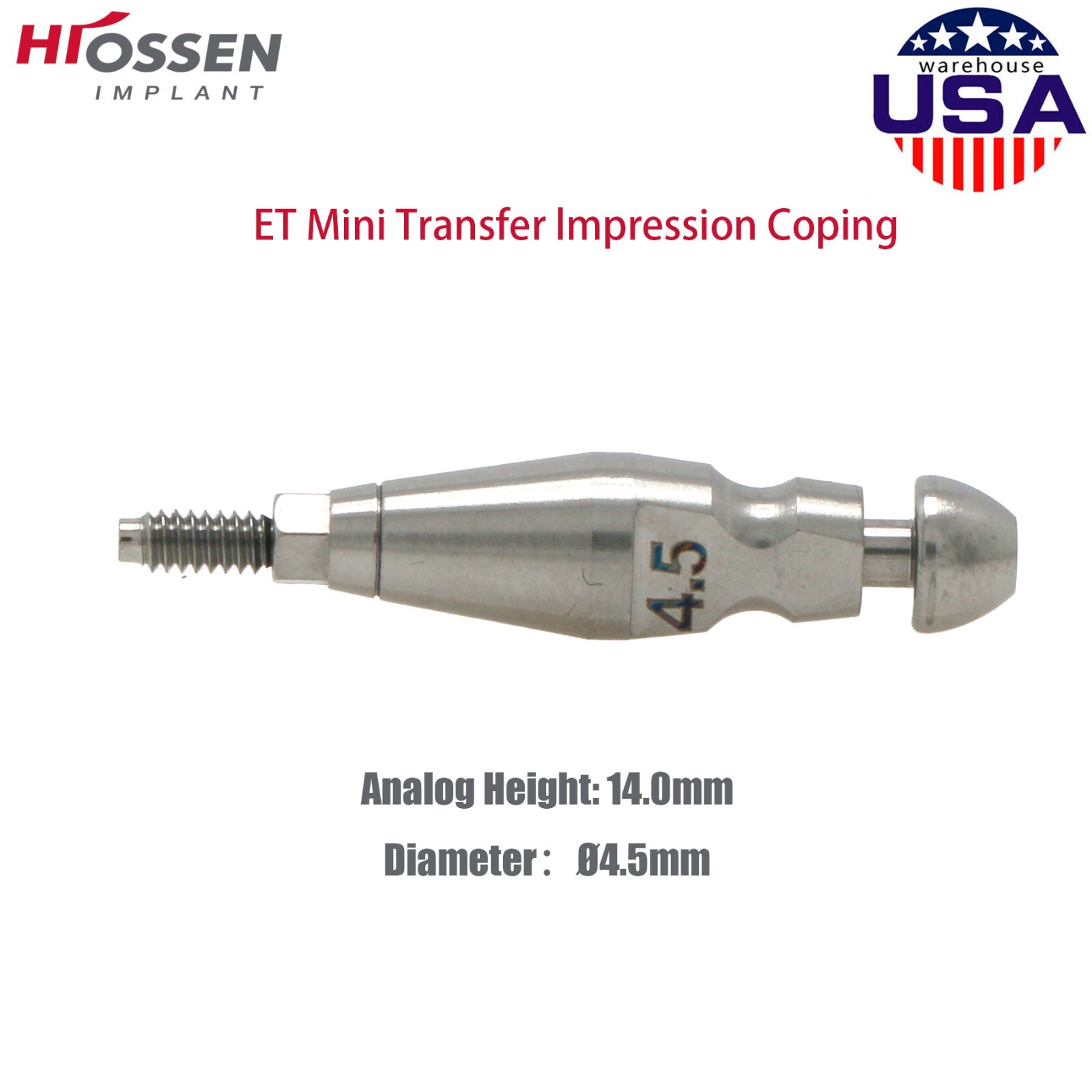 US Fits Hiossen Osstem ET Healing Abutments/Locator/Impression Caps Coping M/R