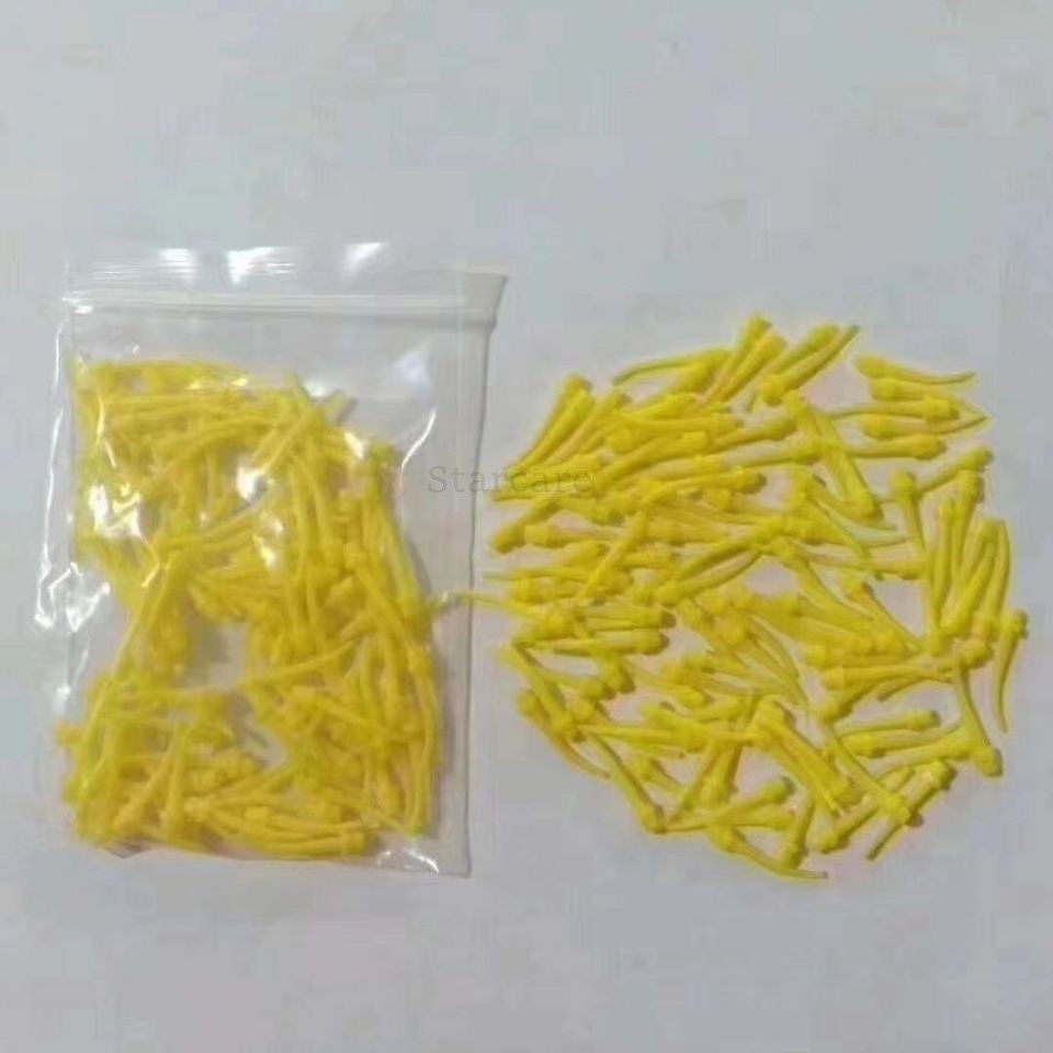 100/1000Pcs Dental Yellow Intra Oral Impression Material Mixing Tips Disposable