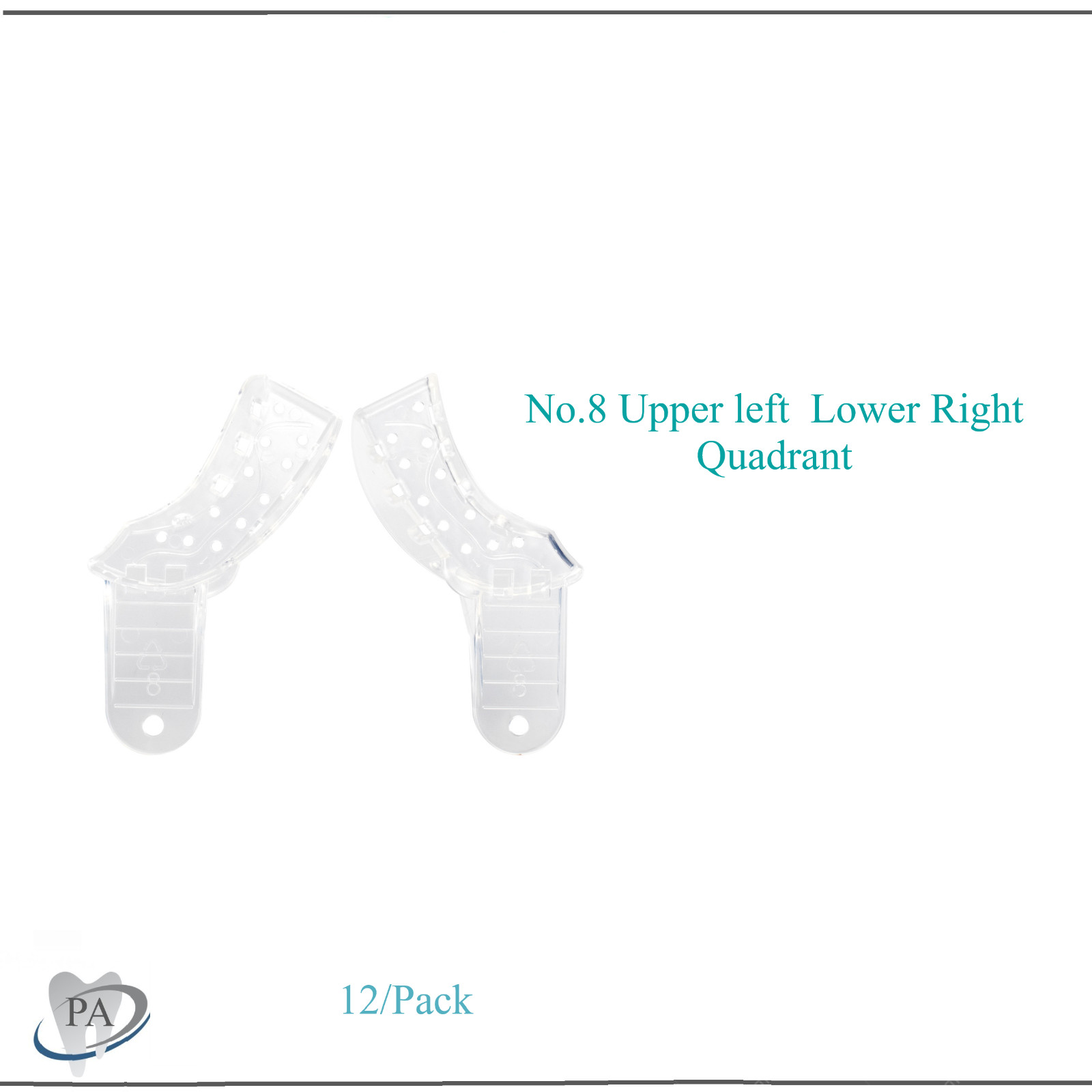 Dental Clear Impression Trays “Excellent Crystal” (CHOOSE SIZE) (1 Bag of 12)
