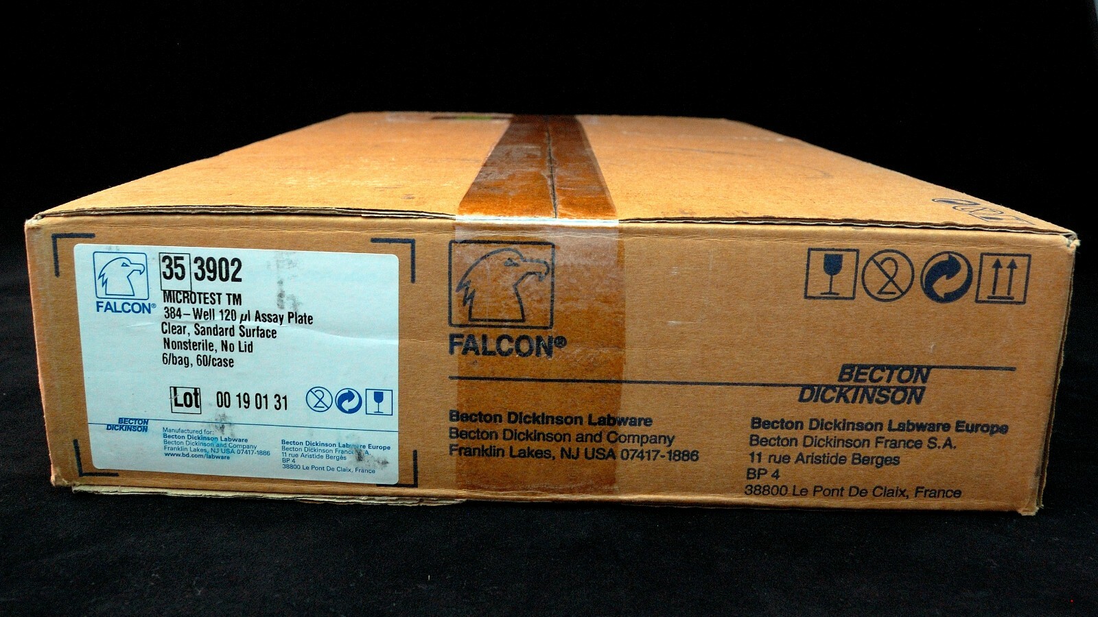 BD Falcon Microtest 384 Well 120µl Assay Plates, Clear, 6/bag, 48/case, #353902