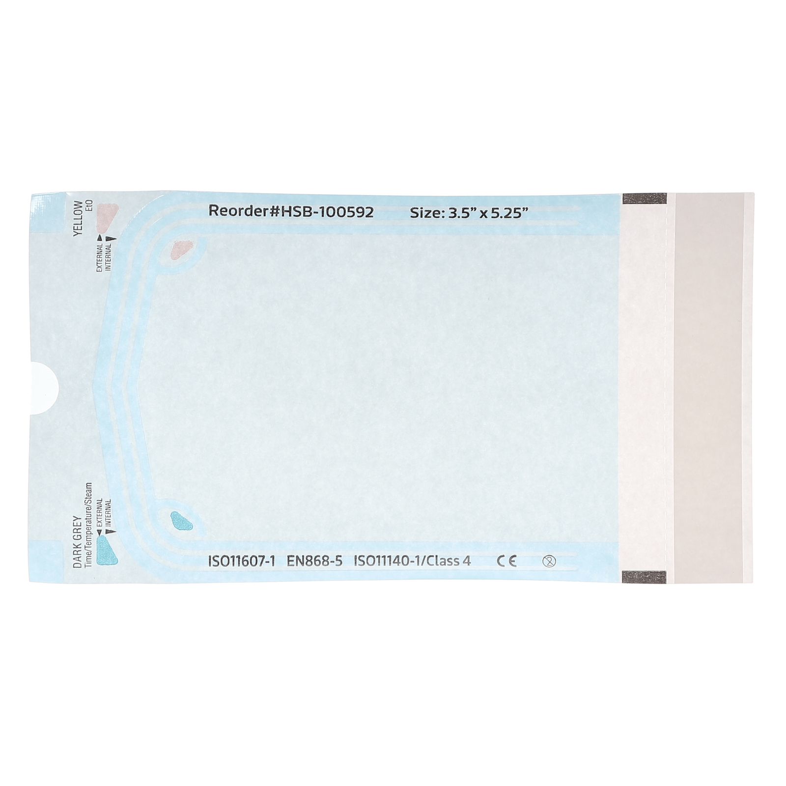 House Brand Dentistry 100592 Sterilization Pouches 3.50″X5.25″ Paper/Film 500/Bx