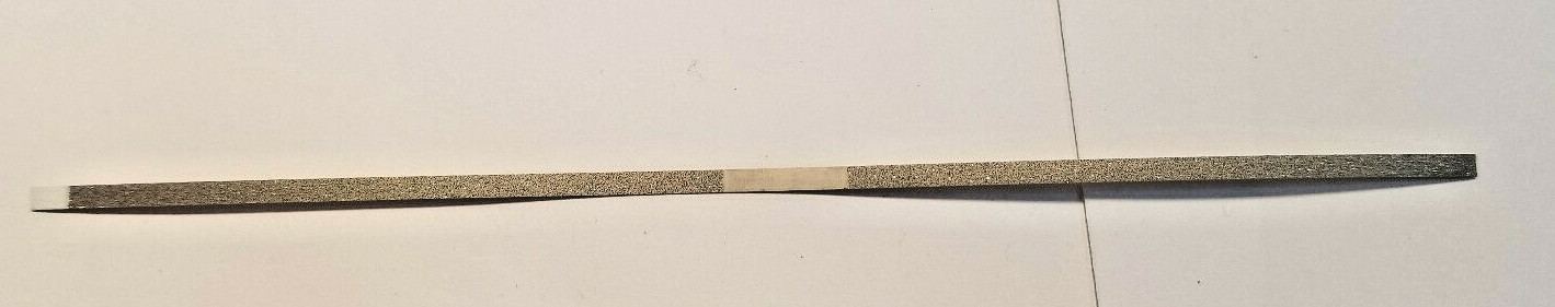 12 Diamond Coated Stainless Steel Strips, Med Grit, 3/32 x 5-7/8 x .005 FreeShip