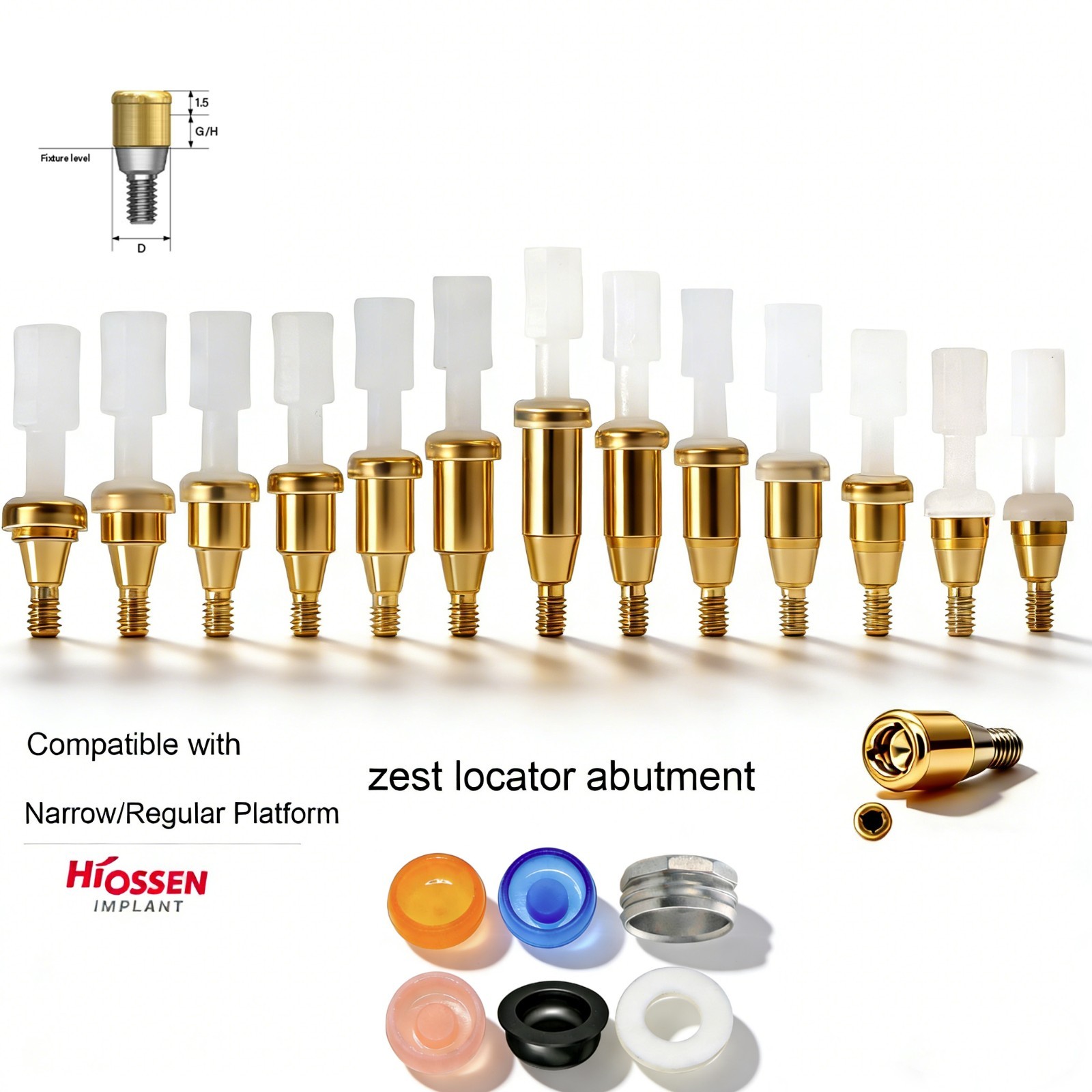 US Multi system Dental titanium Implant Locator Abutment & Male Retention Insert