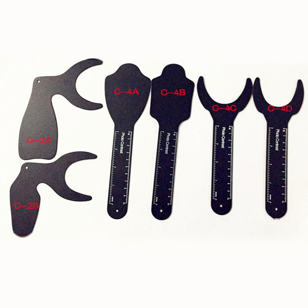 6pcs Dental Photo Contrast Black Background Board Palatal Photography Contraster