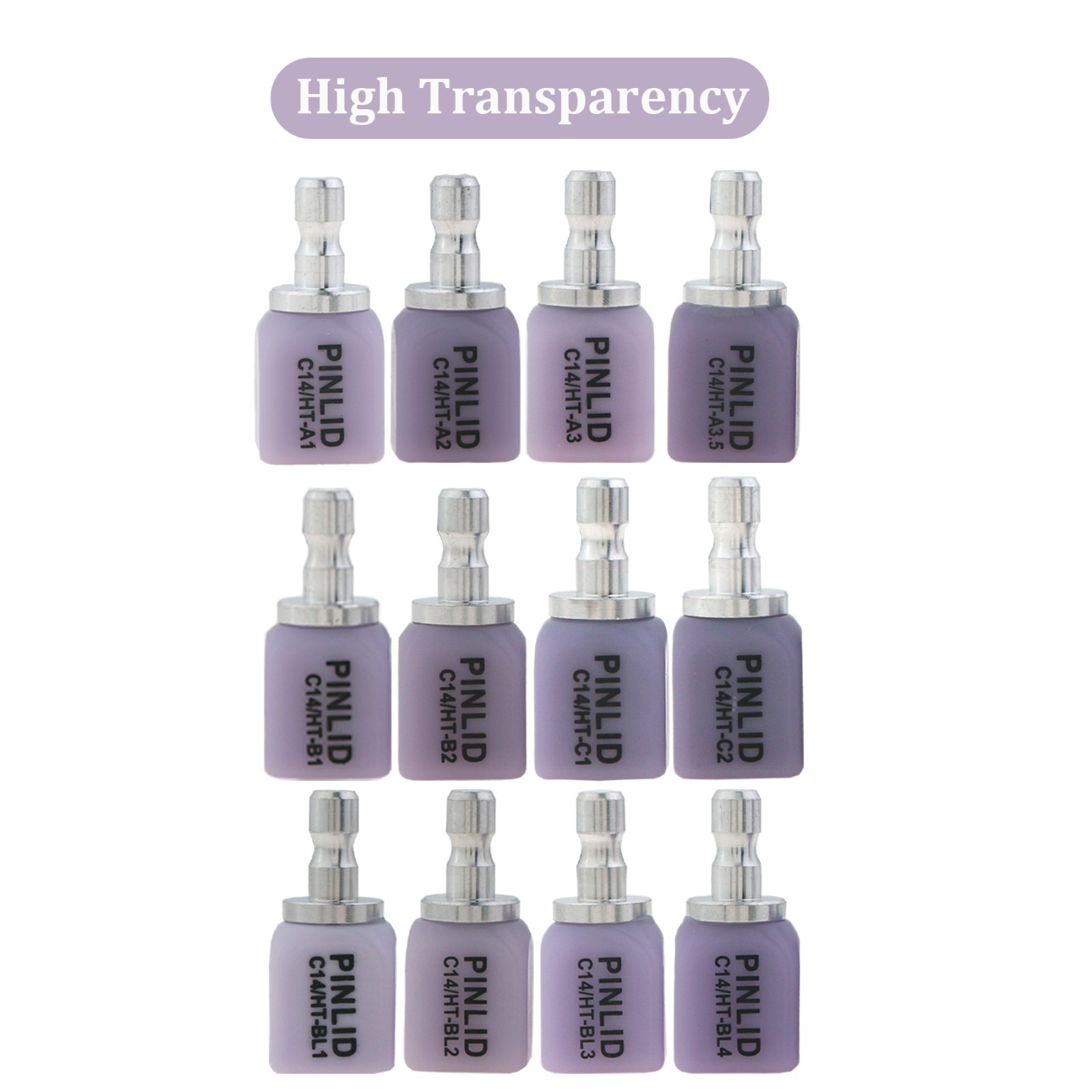 5Pcs US C14 HT/LT E.MAX CAD-CAM CEREC Lithium Disilicate Glass ceramic Blocks