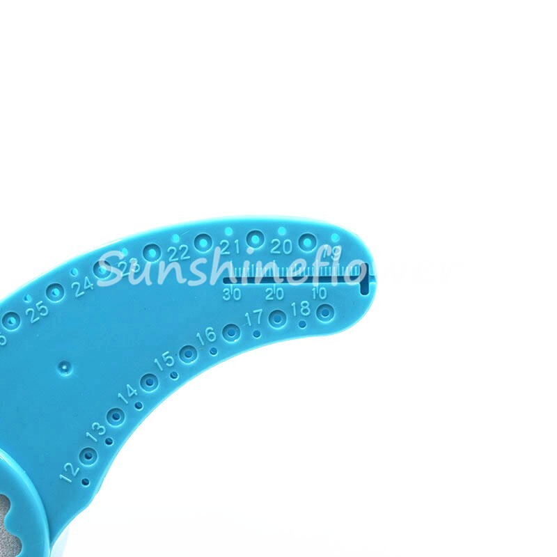 Dental Measure Tool Root Canal Twin Block Endo File Plastic Accessory Ruler Blue
