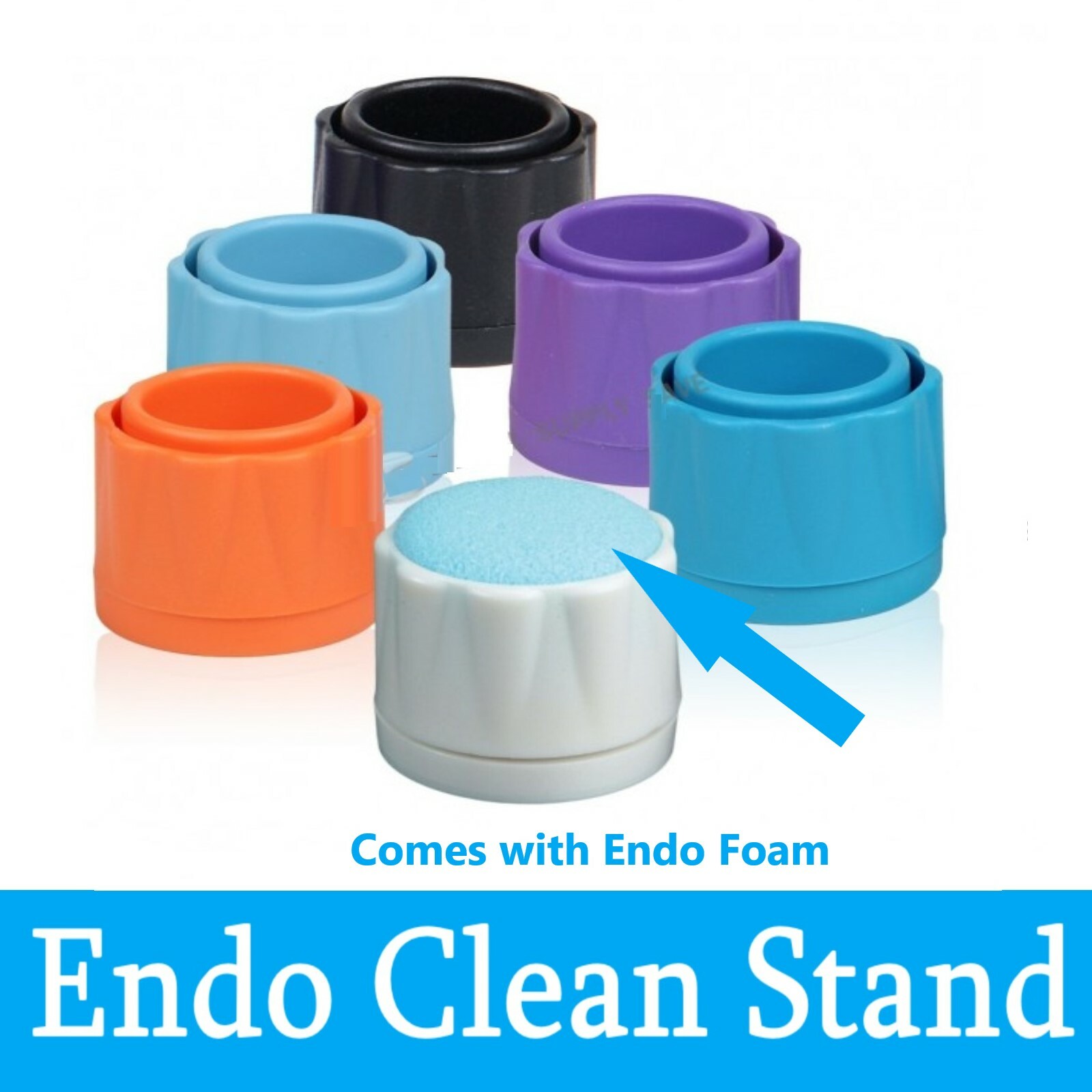 Dental Round Endo Clean Stand Cleaning Foam Sponge File Holder Base – Pick Color