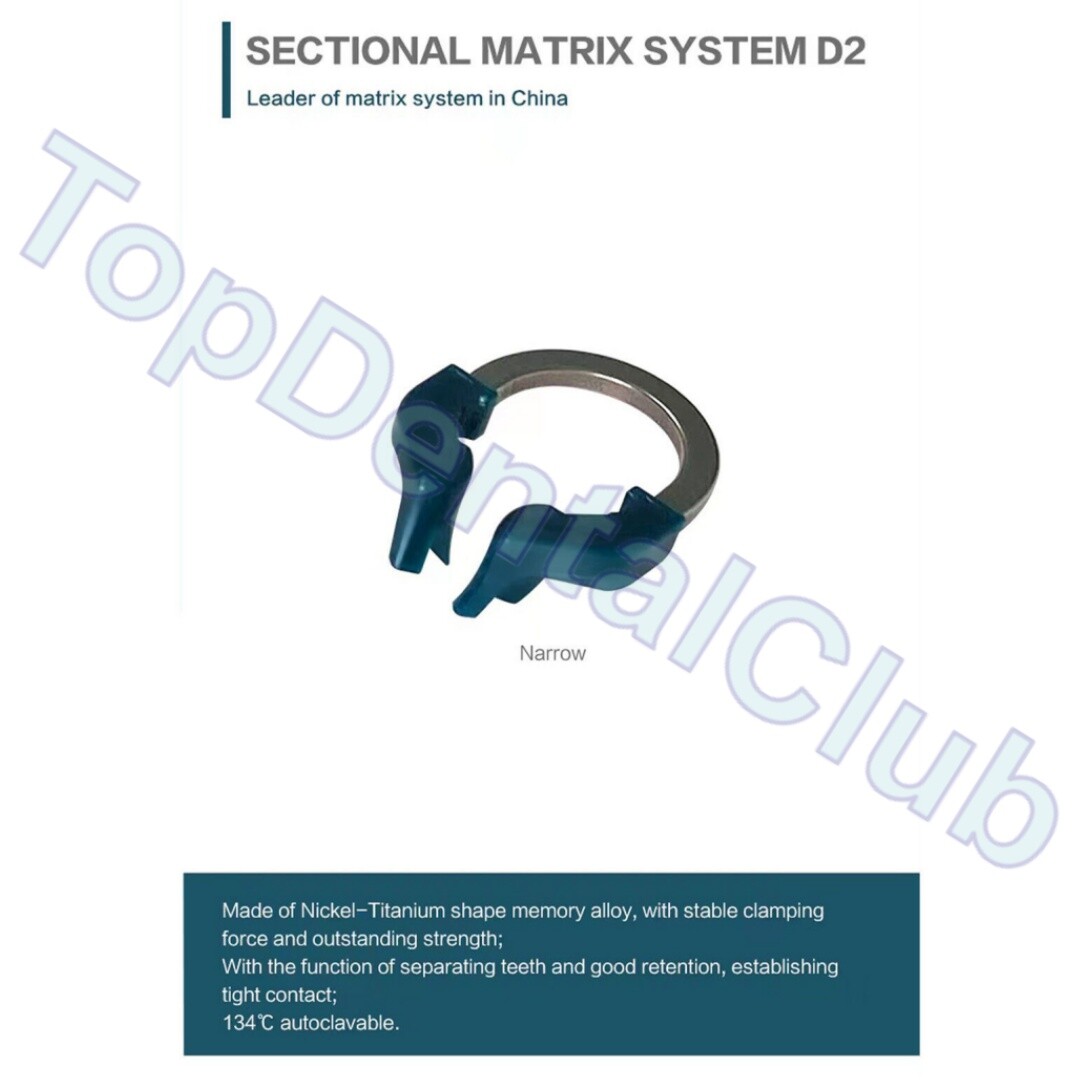 D2 Dental Sectional Contoured Matrix System Matrice Bands Clip Clamp Holder Ring