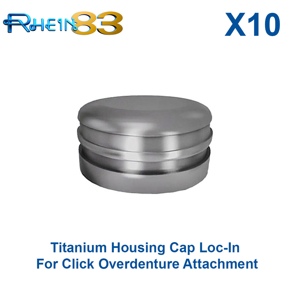 X10 Dental Rhein83 Titanium Housing Cap Loc-In For Click Overdenture Attachment